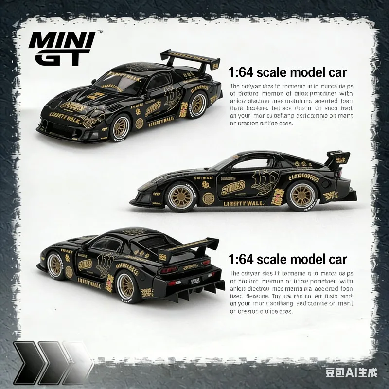 

Модель автомобиля MINI GT 1:64 Mazda RX-7 Widebody Modified FD-NILES, имитация из сплава, подарок для мальчиков, коллекционный предмет для взрослых, украшение для дома.