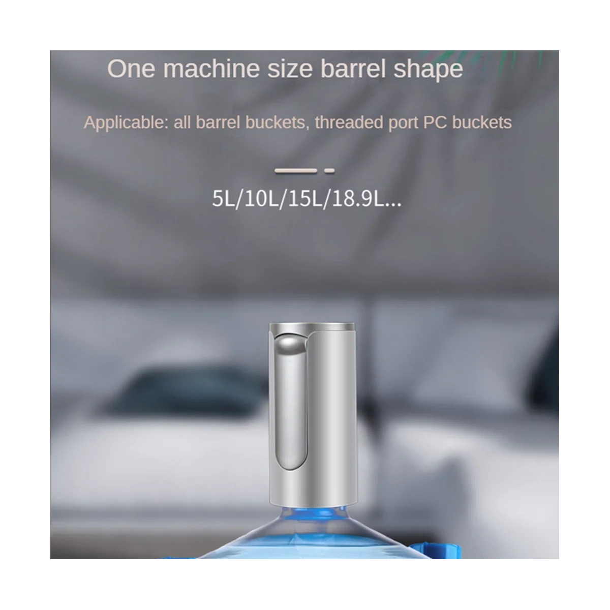 Pompe à Eau Électrique Pliable avec USB, Dispositif d'Aspiration, Distributeur pour Bouteille de 5 Gallons