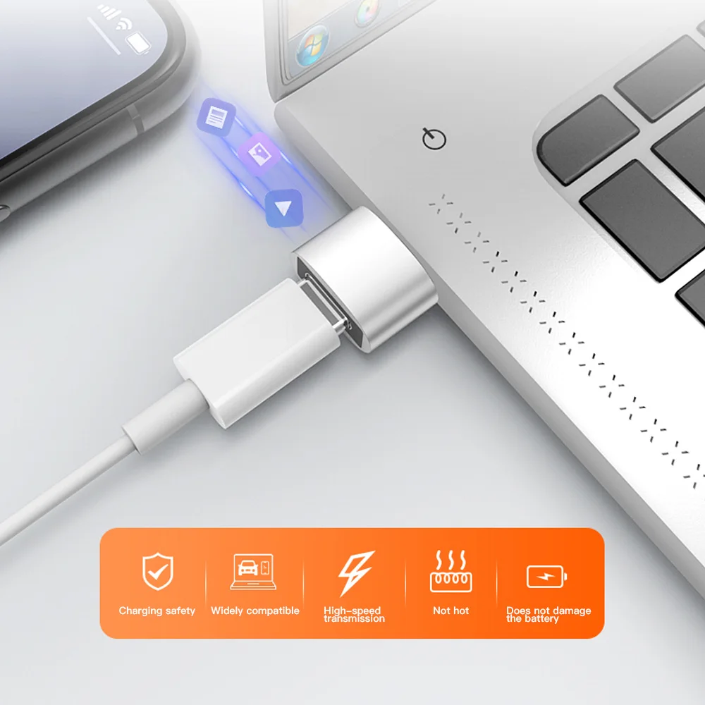 3 قطعة USB إلى نوع C OTG محول الشحن آيفون 14 13 12 برو ماكس USB-C إلى USB نوع-c أنثى محول لباد سامسونج محول
