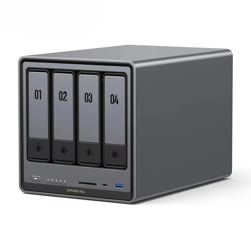 DXP4800 Plus 4 Bay Desktop NAS Pentium Gold 8505 5 Core CPU 4K 60Hz Network Attached Storage (Diskless)