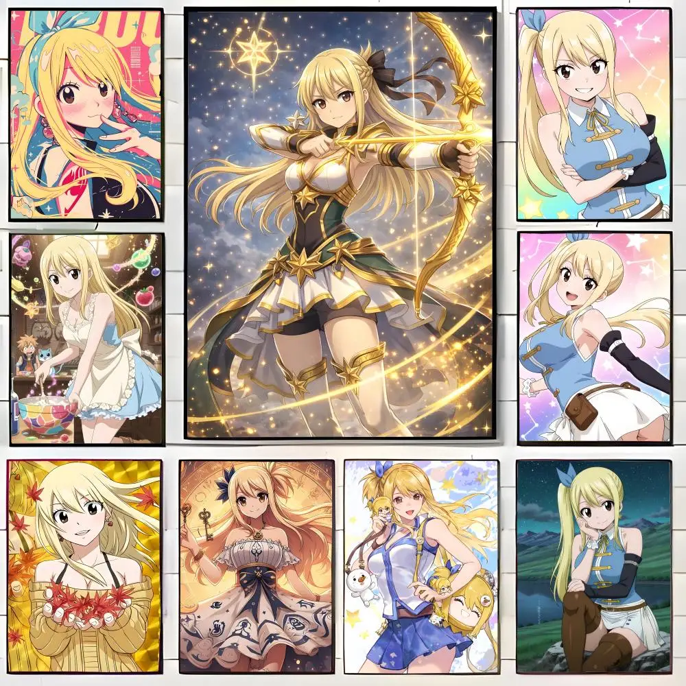 cheerful character Lucy Heartfilia Poster Wall Art Print Decorative Mural Home Decor Gift Unframed