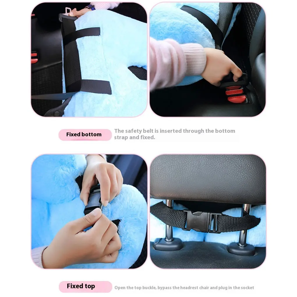 U-shaped Soft Sleeping Pillow For Car Comfort For Kids On Go Traveling Car Pillow For Kids