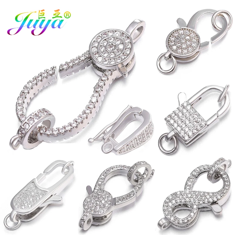 Juya DIY perlas hallazgos sujetadores decorativos suministros tornillo langosta cierre accesorios para mujeres costura cuentas fabricación de joyas