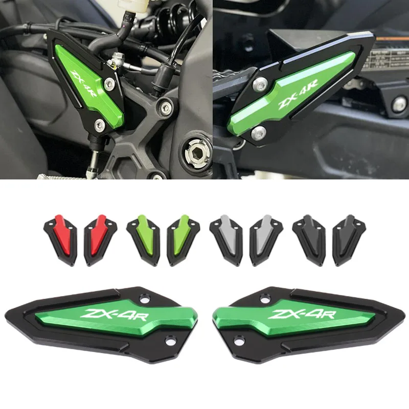 

Motorcycle Accessories Footrest Pedal Foot Peg Heel Plates Guard Cover Protector Fit For ZX-4R ZX-4RR ZX-25R ZX4R ZX4RR ZX25R