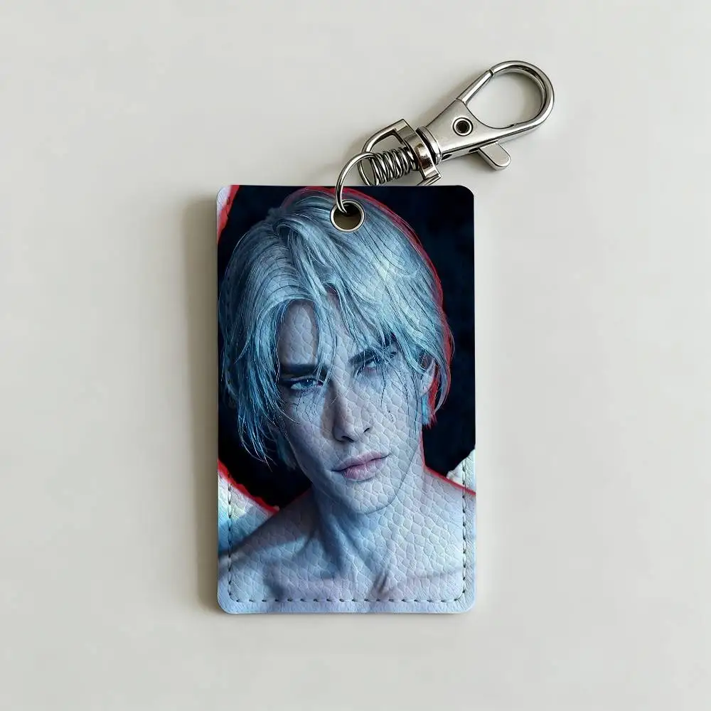 R-Romance C-Club Cool Card Case Leather Card Holder Keychain Key Ring Door Access Tags ID Card Case