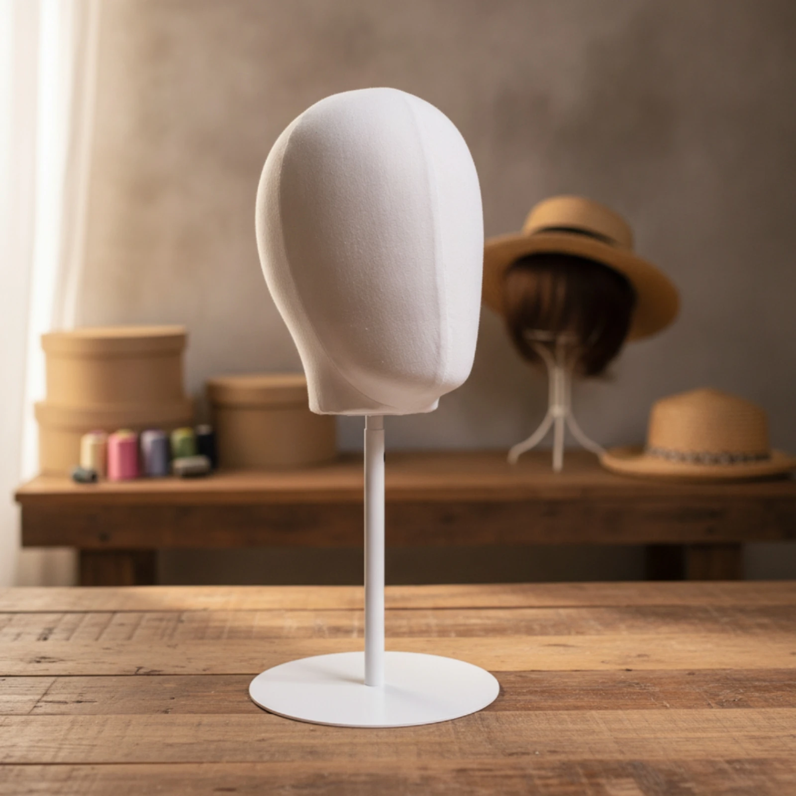 Mannequin Head Stand Sturdy Hat Display Stand Professional Fine Workmanship for Shops, Studios