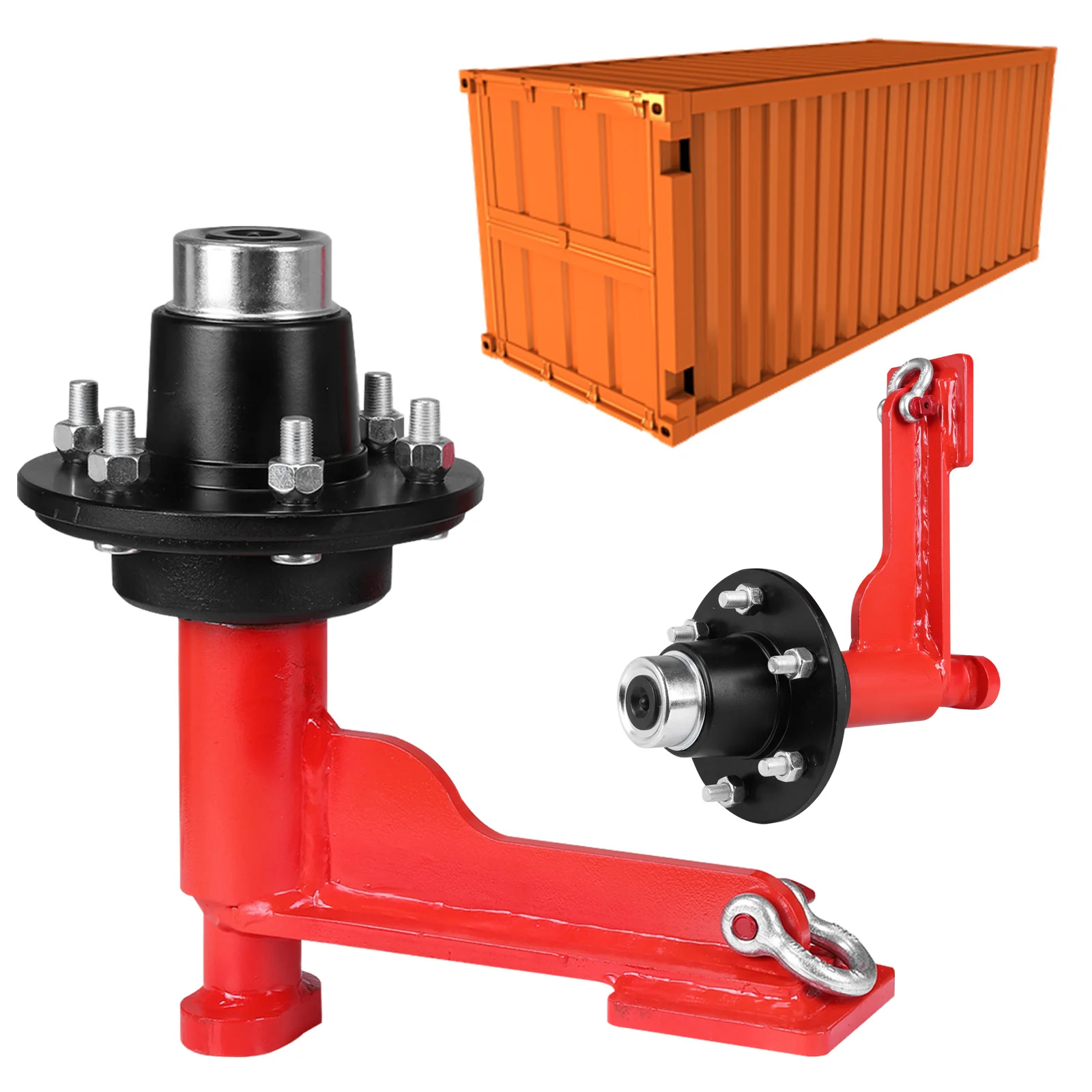 

2 Set of Shipping Container Accessory with Ratchet Tie Container 6-Ear Wheel Kit 22000LBS Capacity for Move 20ft-40ft Containers