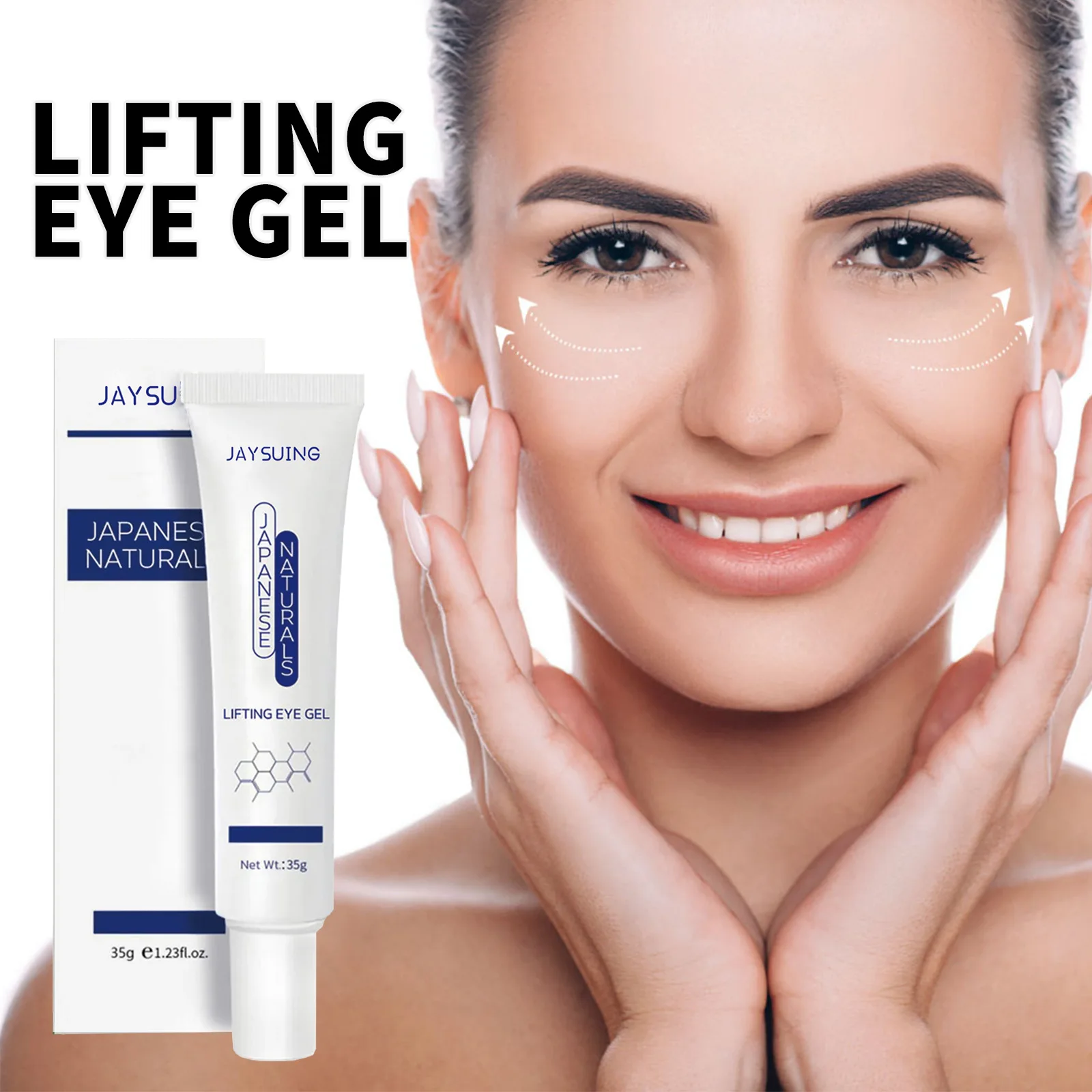 Crème raffermissante pour les yeux, Anti-poches, élimination des cernes, estompe les ridules, hydratant, Lifting, acide hyaluronique, Gel de soin pour les yeux