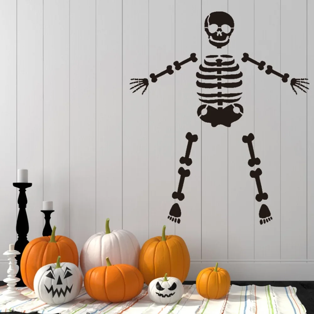 Creative Halloween Skeleton Stickers Mold Graffiti Painting Festival Party Sticker Scrapbooking Mould Craft Party Home Decor