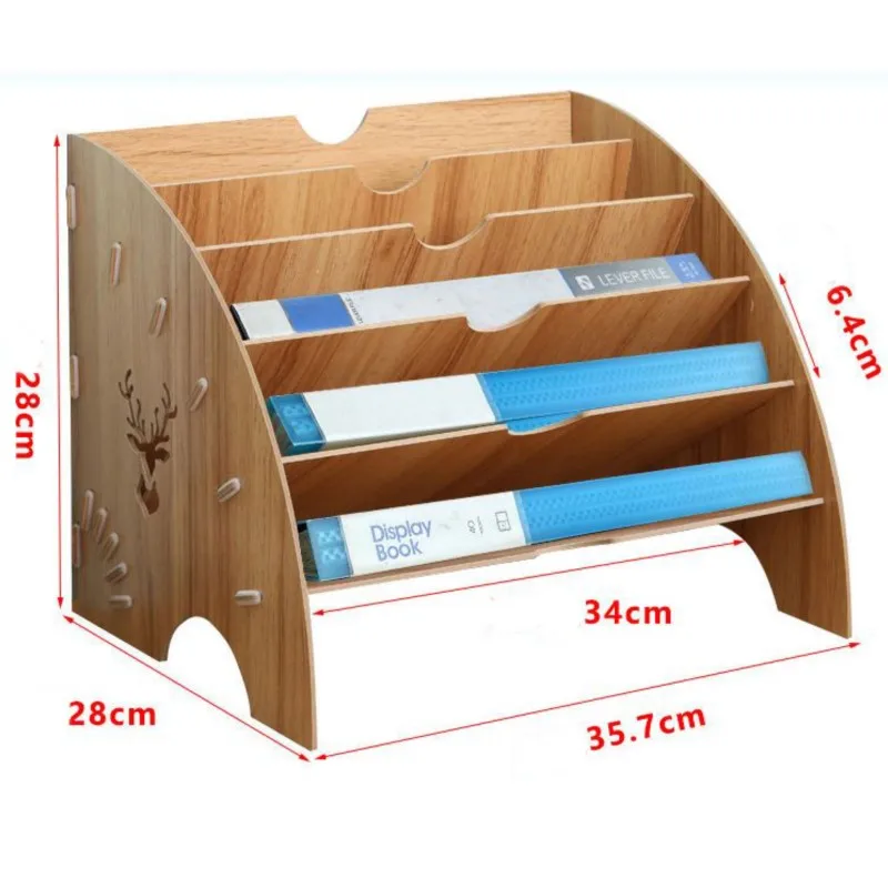 Fan Shaped File Rack Multi-layer Data Rack Placement Office Supplies Desktop A4 File Storage Rack Classification Holder ZG509