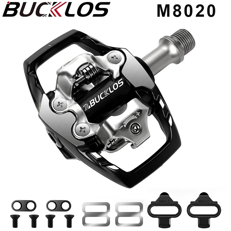 Bucklos m8020 m9120 pedal de liga de alumínio mtb clipless pedais caber sistema spd auto-travamento pedal de bicicleta de montanha para shimano