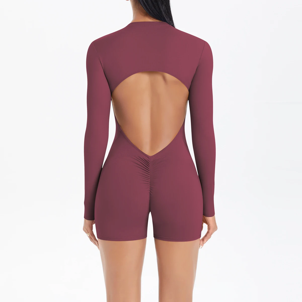 요가 세트 원피스 민소매 점프 슈트 여성 작업복 패션 백 레스 O 넥 스포티 한 Rompers Ladies Fitness Playsuits Bodysuits