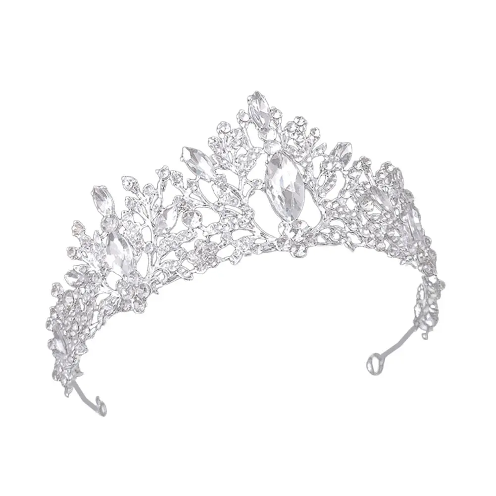 

Shiny Wedding Crown Branch Shaped Tiara Rhinestone Prop Elegant Bride Hair Accessories Long Lasting Durable Design Comfortable