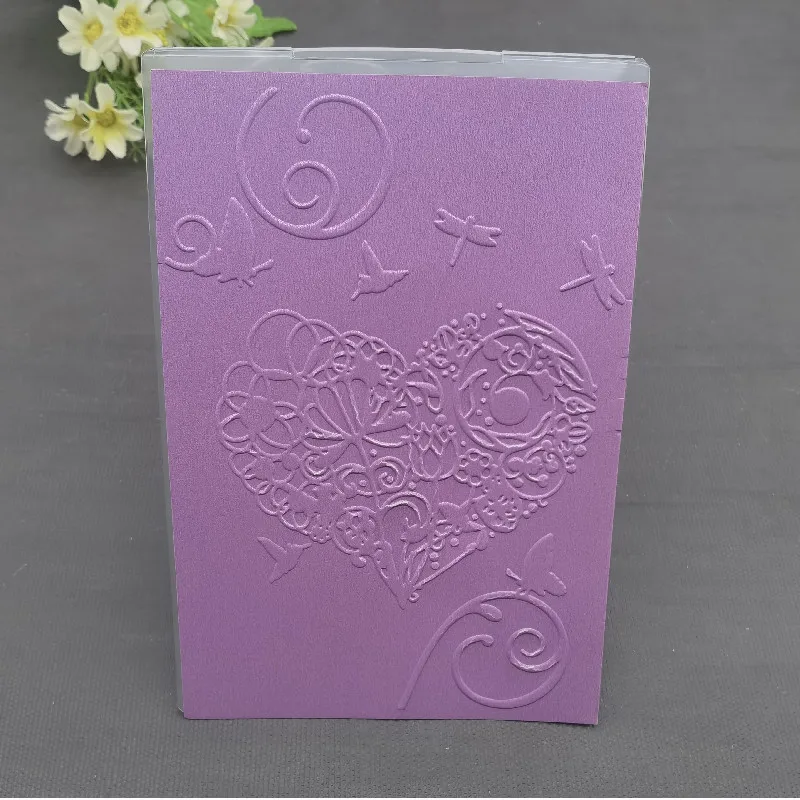 Шаблон в виде сердца, пластиковый альбом для скрапбукинга, карточки, упаковки, украшения, режущие штампы, бумажные трафареты для рукоделия