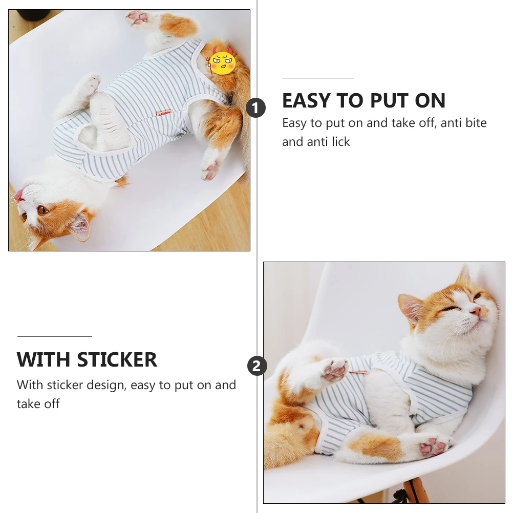 

Anti-Lick Bite-Resistant Cat Recovery Suit Abdominal Wound Protection Post-Operative Healing Nursing Shirt Pet Cat Surgery