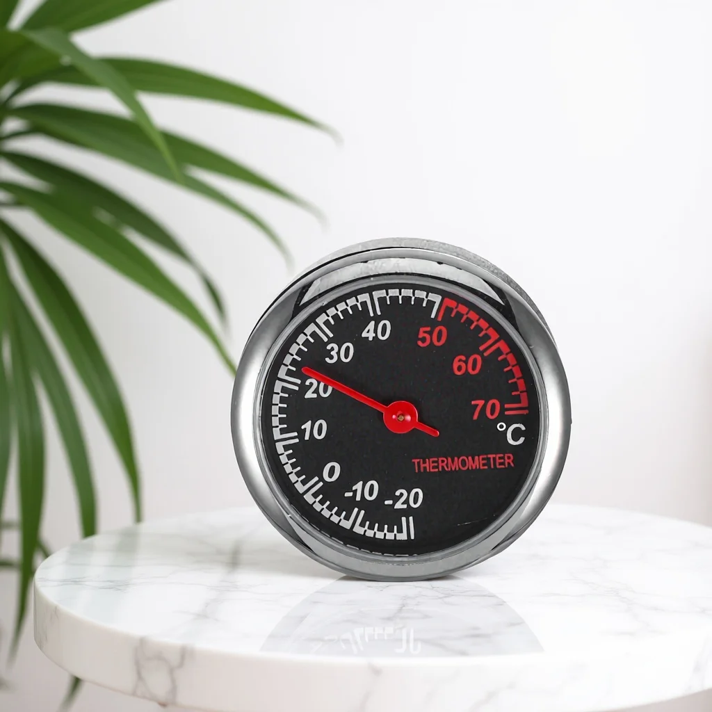 

Luminous Mechanical Thermometer Car Dashboard Waterproof Temperature Gauge with Backlit Display for Night Use Steel Core Pointer