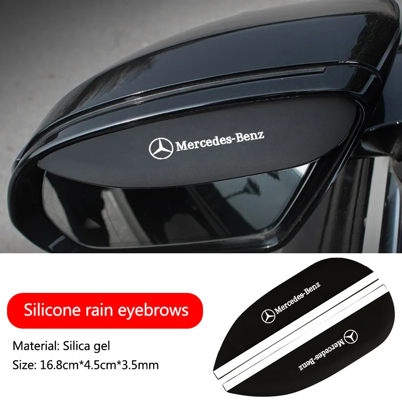

Silicone Car Rearview Mirror Rain Eyebrow Sticker Waterproof Rain Snow Guard Sun Shade For Mercedes Benz CLA GLC GLA GLB GLE GLS