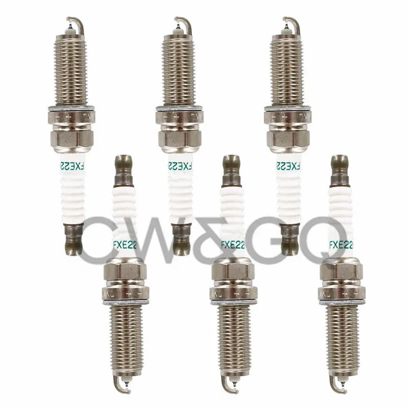 6pcs 22401-EW61C FXE22HR11 Dual Iridium Spark Plug for Nissan 350Z Altima Maxima Murano Pathfinder Quest V6 VQ35 3.5L