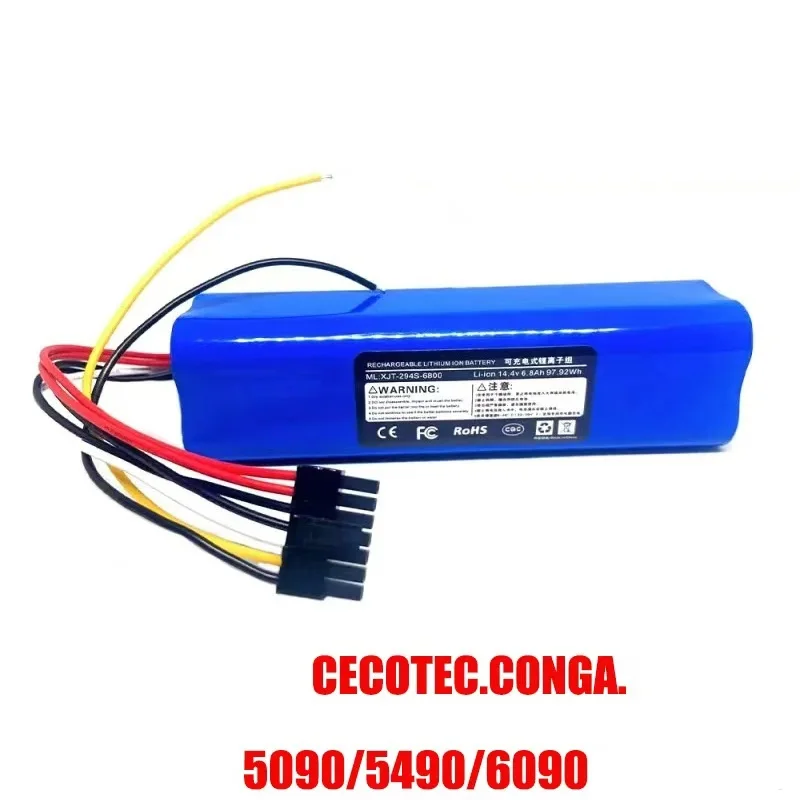 Batterie de remplacement 14.8V 6500mAh pour Robot de nettoyage CONGA 5090 6090 5490 par Netease, fabrication intelligente, modèle NIT