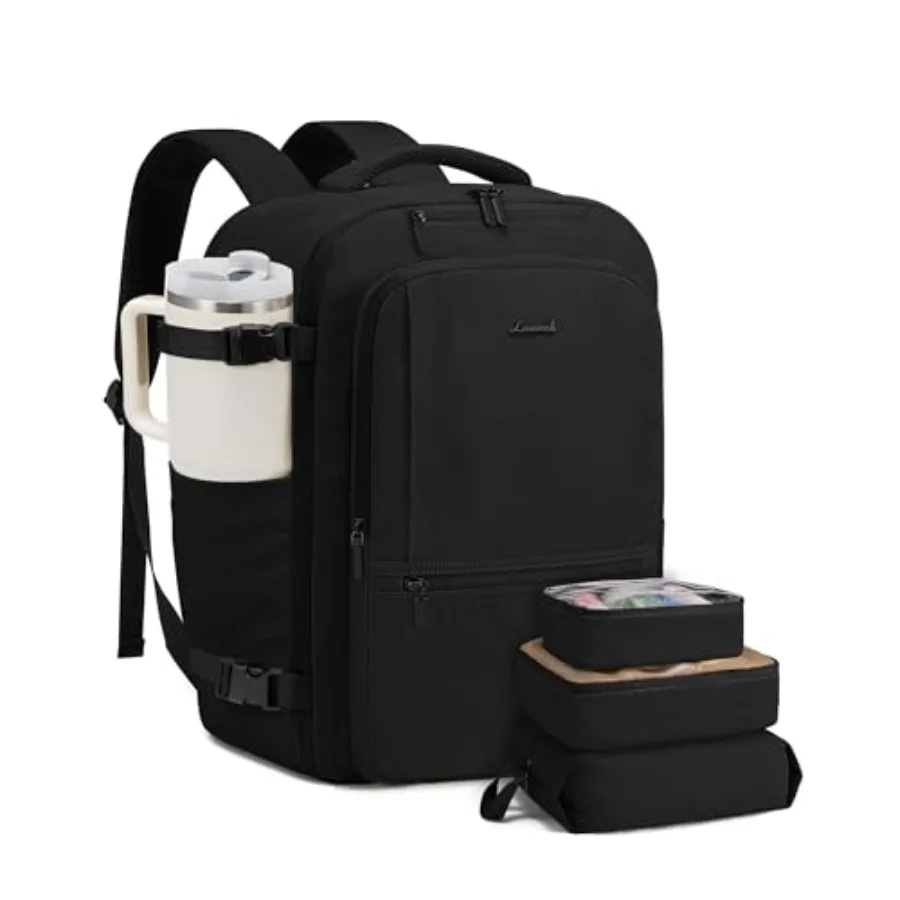 

Travel Backpack for Women and Men, 40L Large Carry On Backpack Airle Approved, TSA Personal Item Weekender Bag, Water Resistant