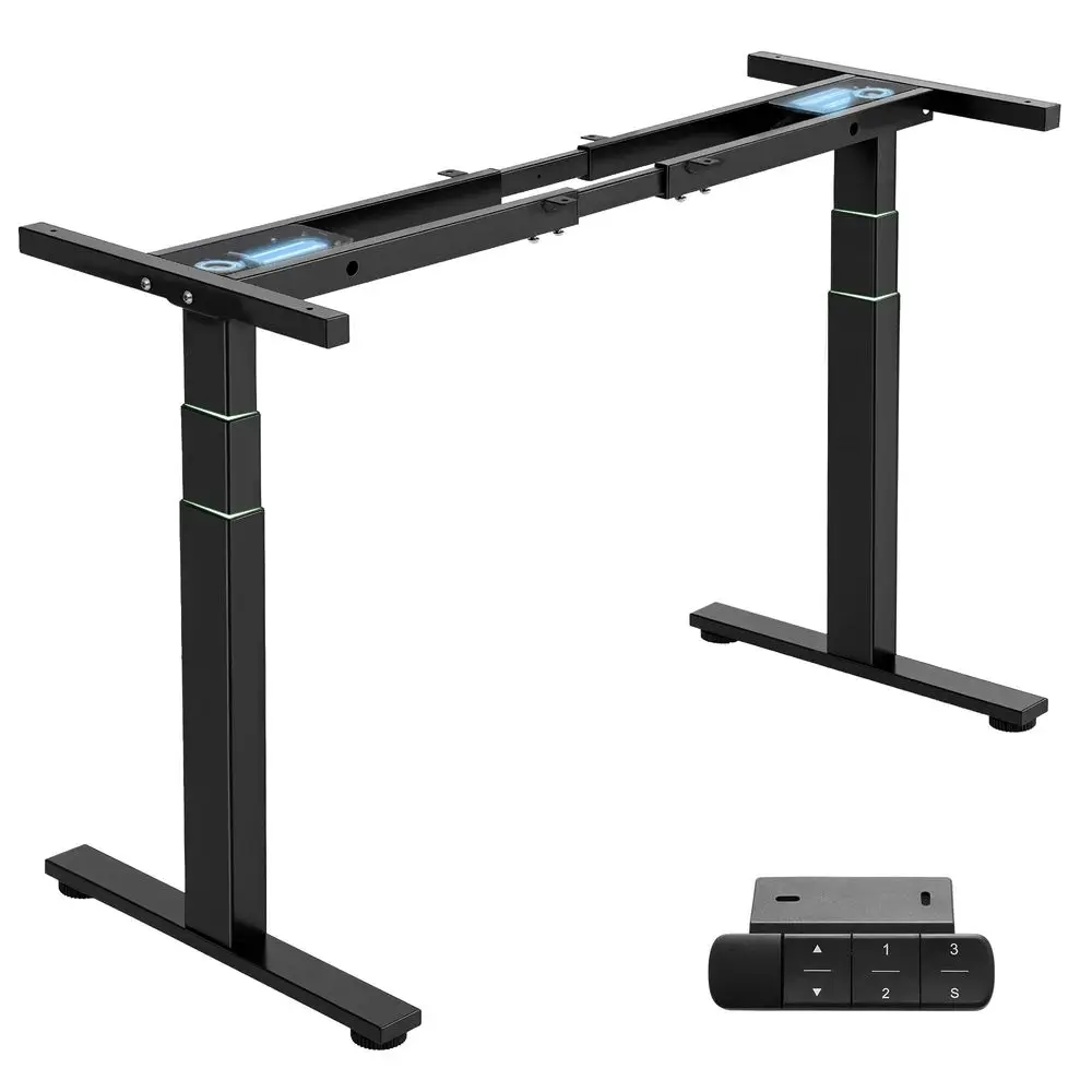 

Dual Motor 3Stage Standing Desk Frame, Electric Height Adjustable Sit Stand Desk Legs for DIY Table Tops up to 80 x 31.5, 300 l