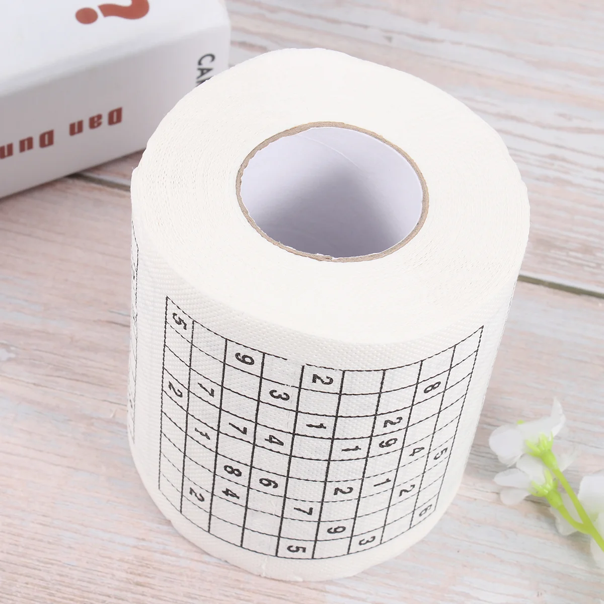 Rollo de papel higiénico con estampado de Sudoku creativo, papel de baño divertido, rollo de papel impreso