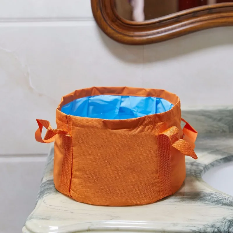 السفر طوي القدم تمرغ دلو حوض المياه المحمولة القدم تمرغ حقيبة حوض الوجه تلسكوبي