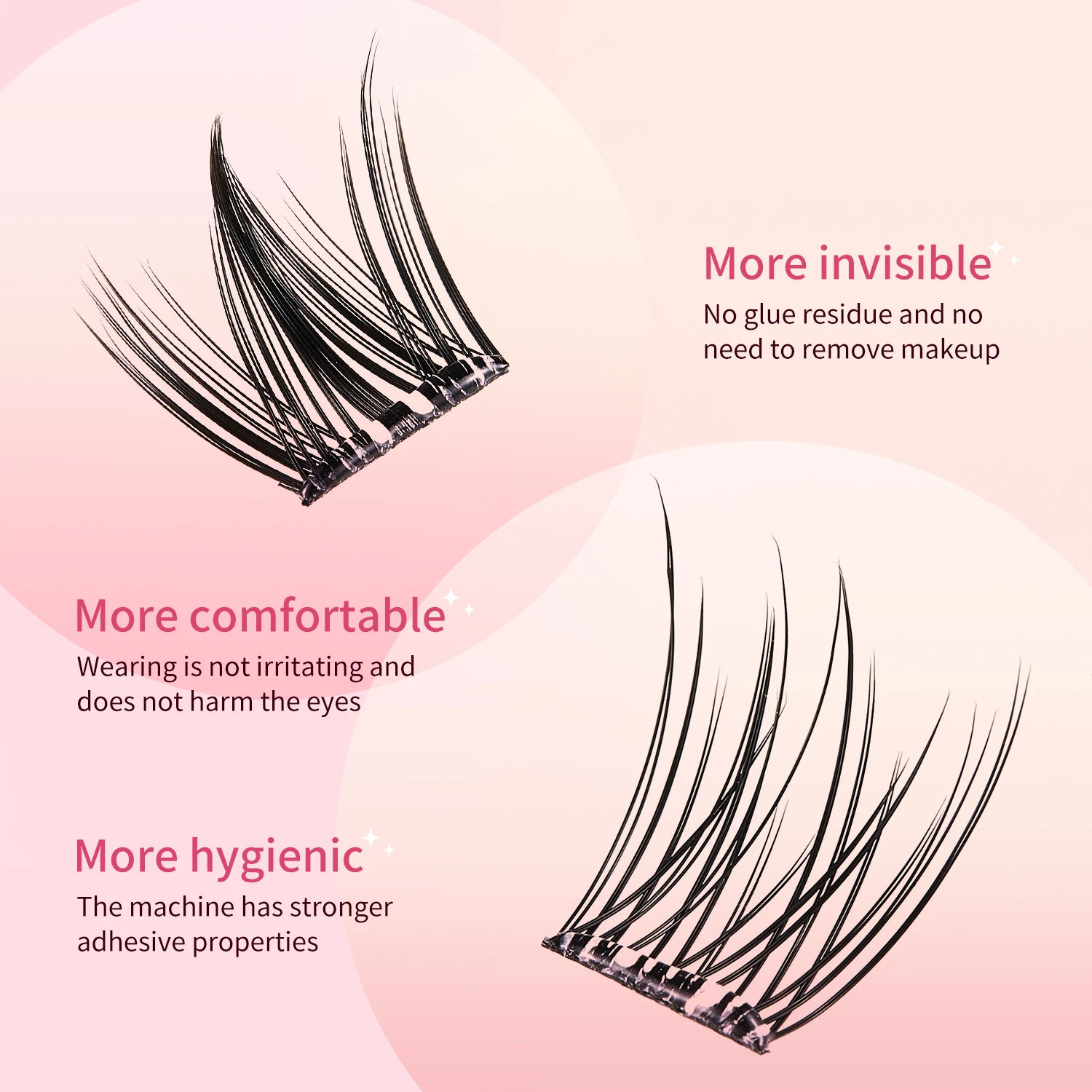 Life Girls 5 estilos em uma caixa cílios postiços sem cola naturais enrolados leves fáceis de usar cílios superiores e inferiores