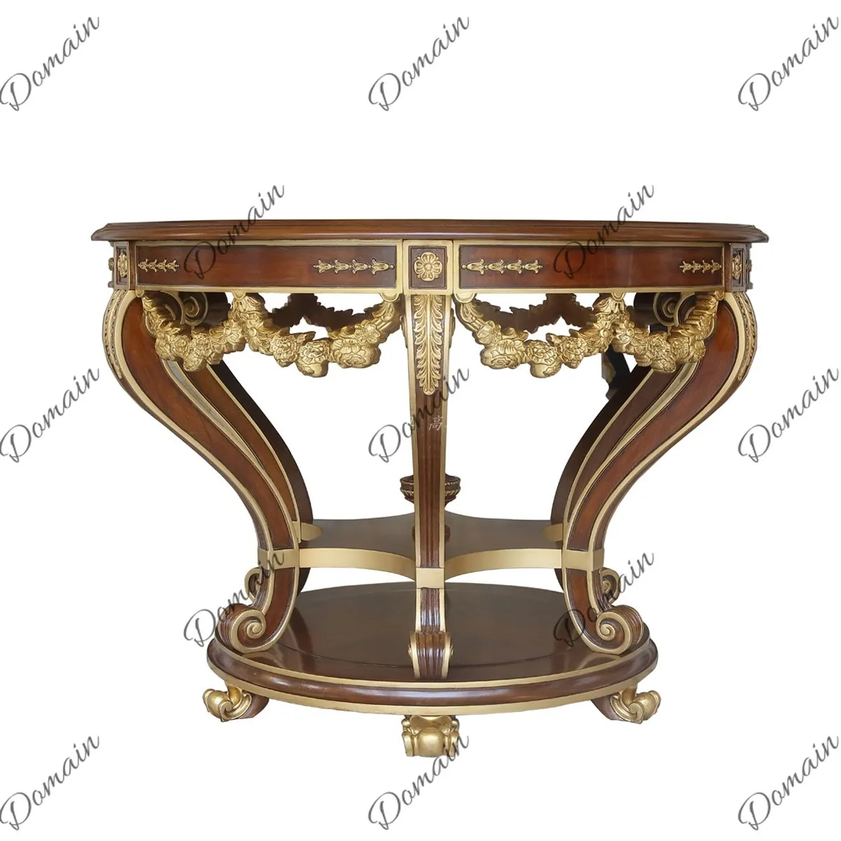 British style Windsor Castle series entrance table round American solid wood entrance locker