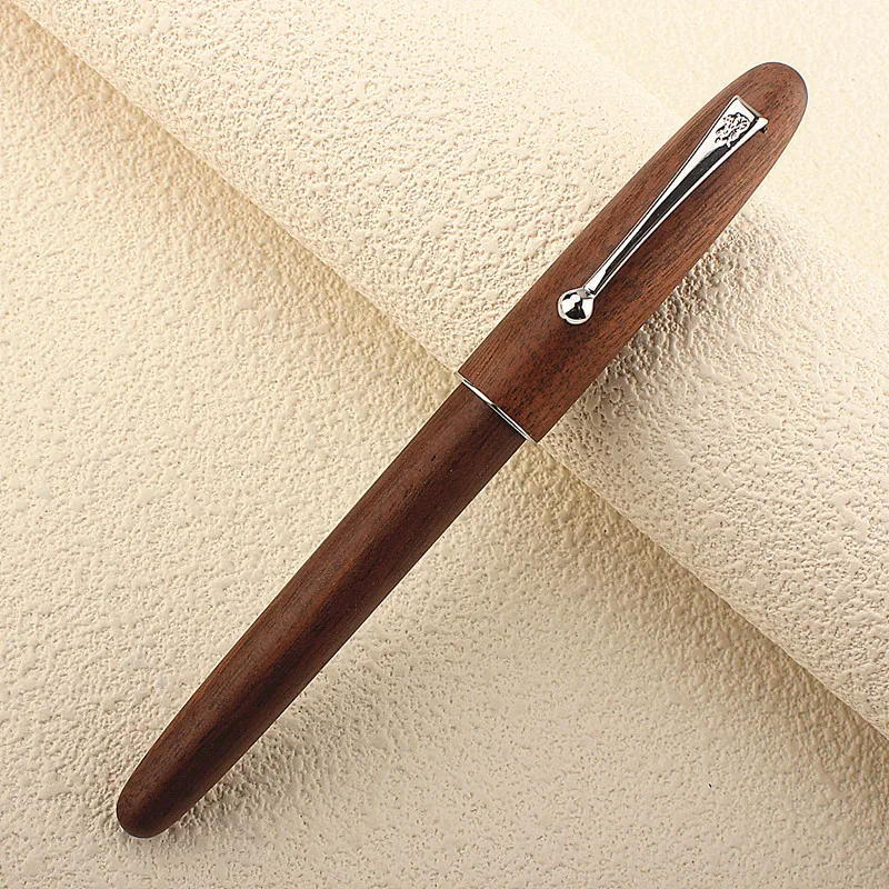 

Jinhao 9026 Fountain Pen Natural Wood Handmade M/F Nib Ink Pen School Business Office Writing School Supplies PK 9056