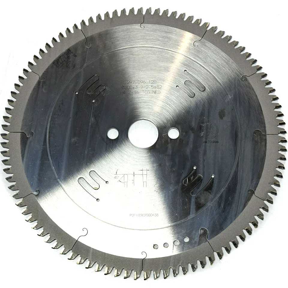 

Italian Quality Sharp And Durable 300x3.2x2.5x32 Z=96 TCG TCT Circular Saw Blade For Aluminum Cutting