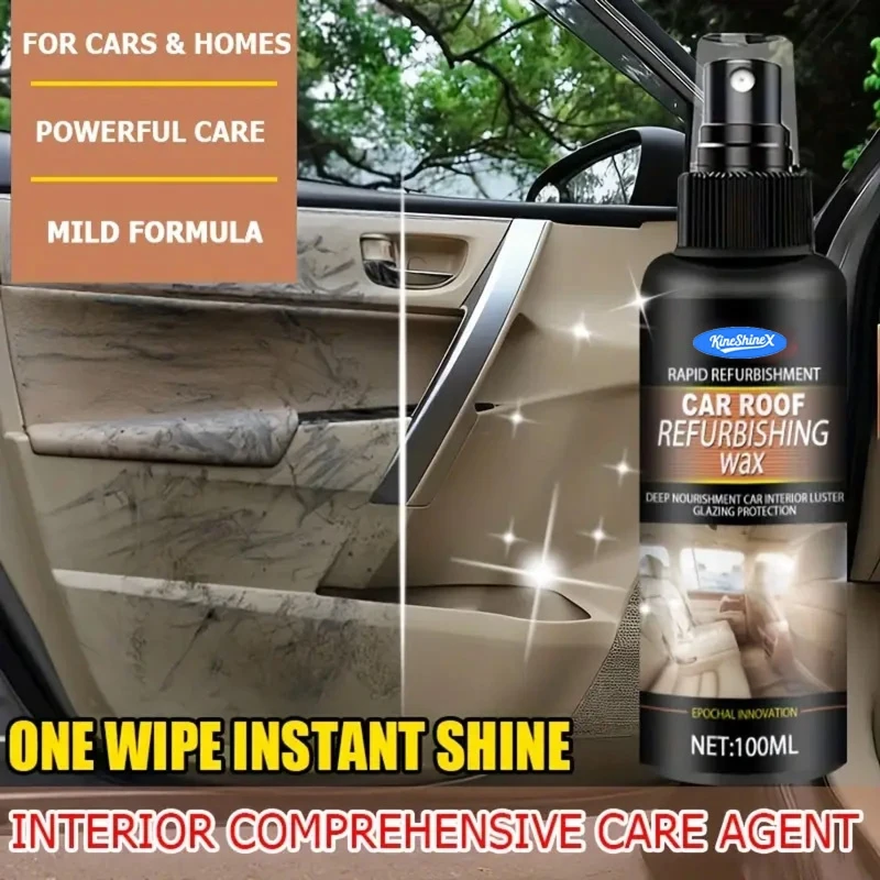  Multipurpose Auto Interior Cleaner Sprayer 100ml for Leather Flannel Woven Fabri