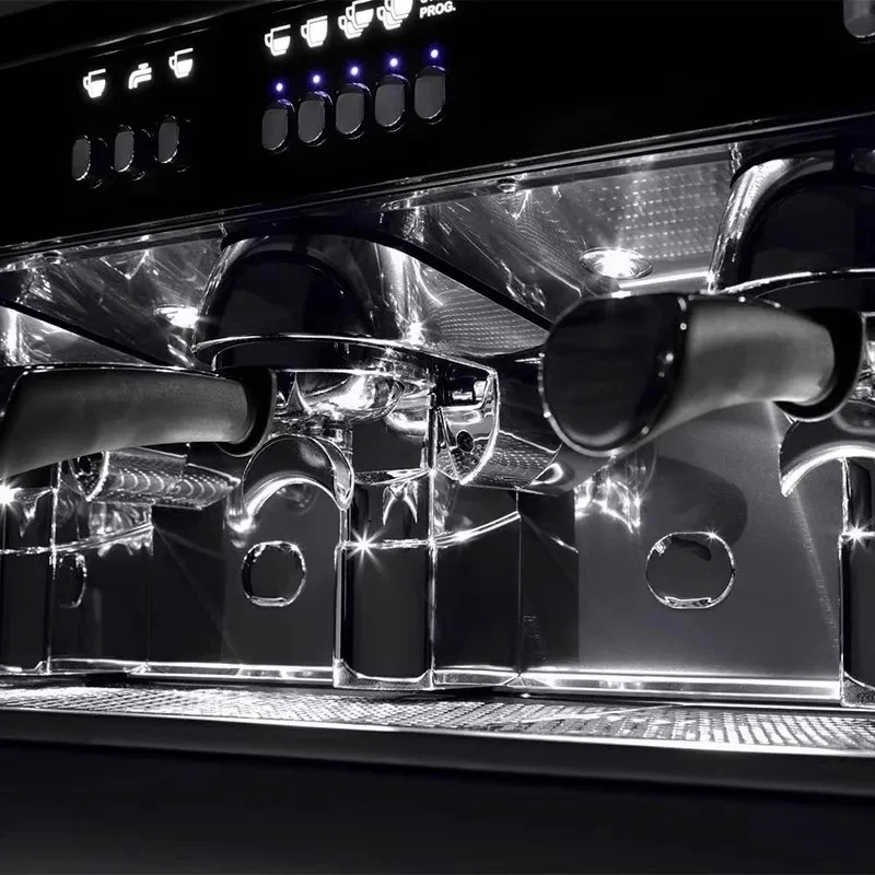 Semi-automatic coffee machine professional Italian double head electronic control