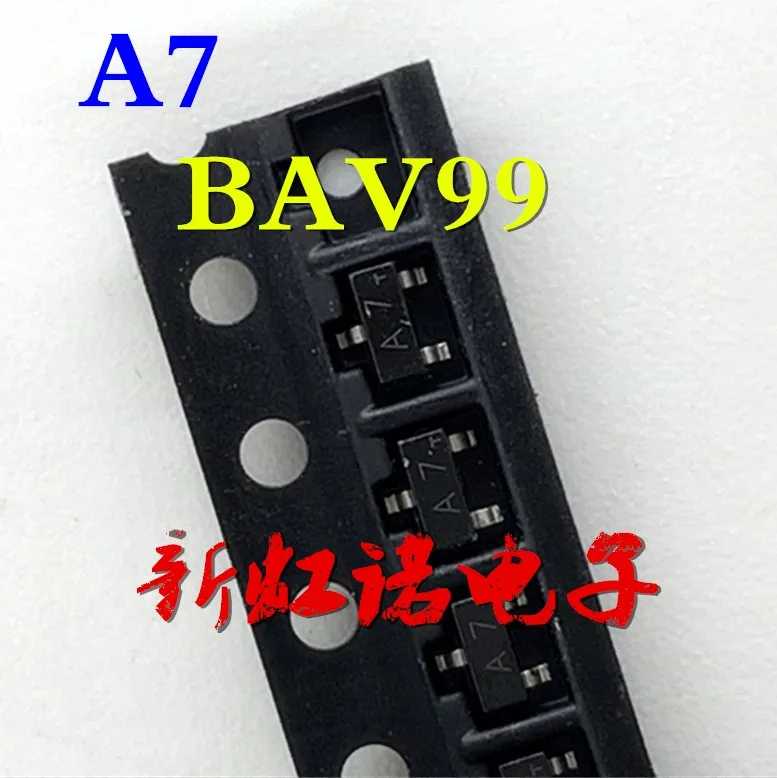 5ชิ้น/ล็อตใหม่ BAV99 A7 SOT-23 0.2A/70V วงจรรวม IC คุณภาพดีในสต็อก