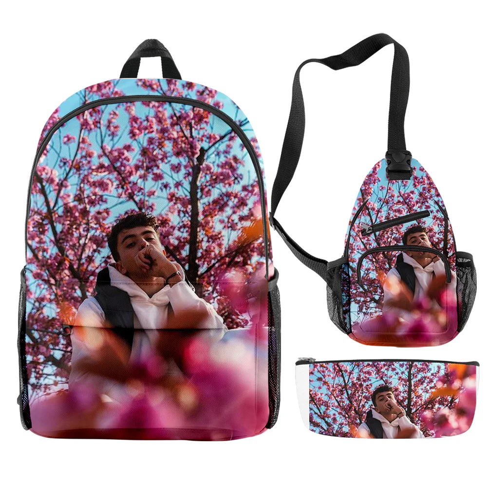 Popular Fashion Funny inoxtag 3D Print 3pcs/Set pupil School Bags Trendy Travel Laptop Backpack Chest Bag Pencil Case