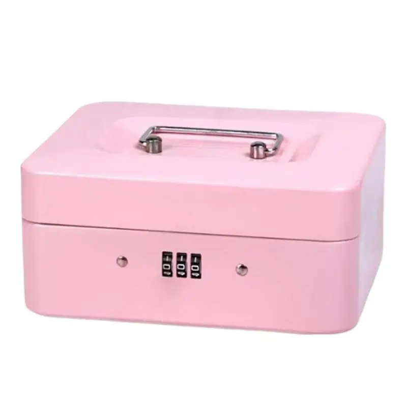 Safe Box Portable Lock Box Reusable Portable Key Lock Box Security Case Lock Box With Code For Cards Change Jewelry Keys