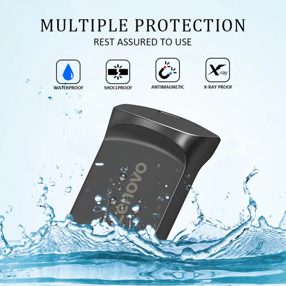 Lenovo Super Mini USB3.0 Flash Drive 2TB USB 128GB 256GB Pendrive Waterproof Memory Stick High Speed Metal U Disk Pen Drives