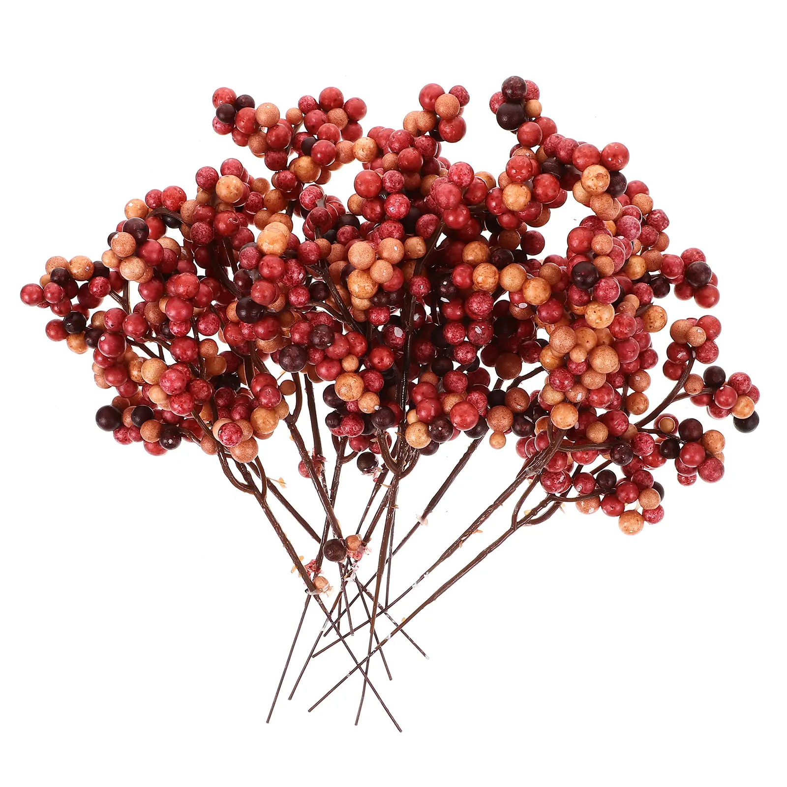 

12 Pcs Berry Decorations Artificial Picks Fake Stem Flash Branches Faux Berries
