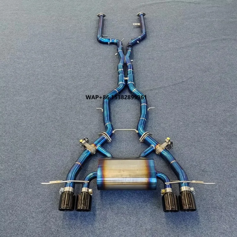 EXR High Quality Mirror Polished 1.5mm Thick Titanium Valved Catback Exhaust  M5 F90 4.4T Axleback Remote Control Muffler
