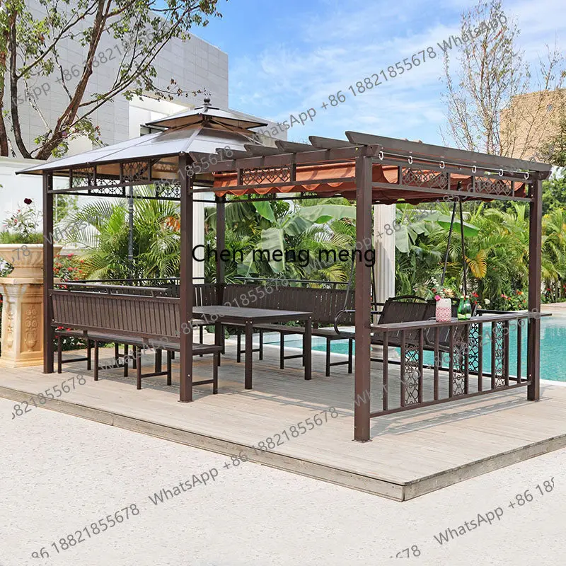 

Наружные элементы декора: большие беседки, виноградные шпалеры, палатки, балконы, открытые дворы, сады, навесы, деревянные дома, павильоны.