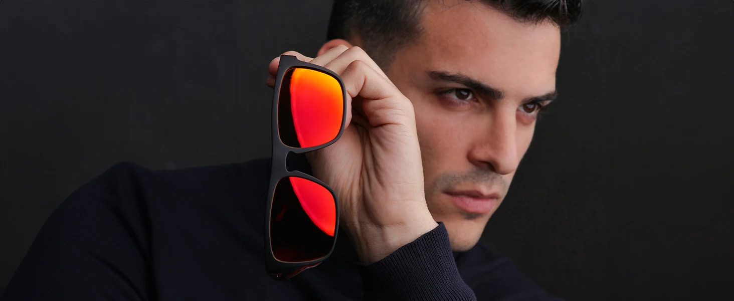 ZENOTTIC Retro-Sonnenbrille, quadratisch, polarisiert, für Herren, leicht, TR90-Rahmen, UV400-Schutz, modische Sonnenbrille, ZS3209 – Detail 6
