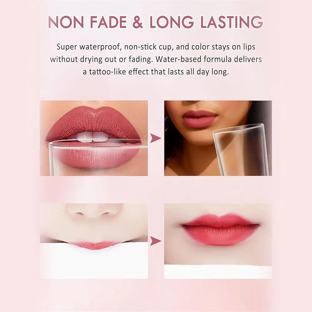 New Longwear Liquid Lip Liner 2-in-1 Quick-Drying Lipstick Long-Lasting Waterproof Matte Lip Stain Marker for Lip Makeup