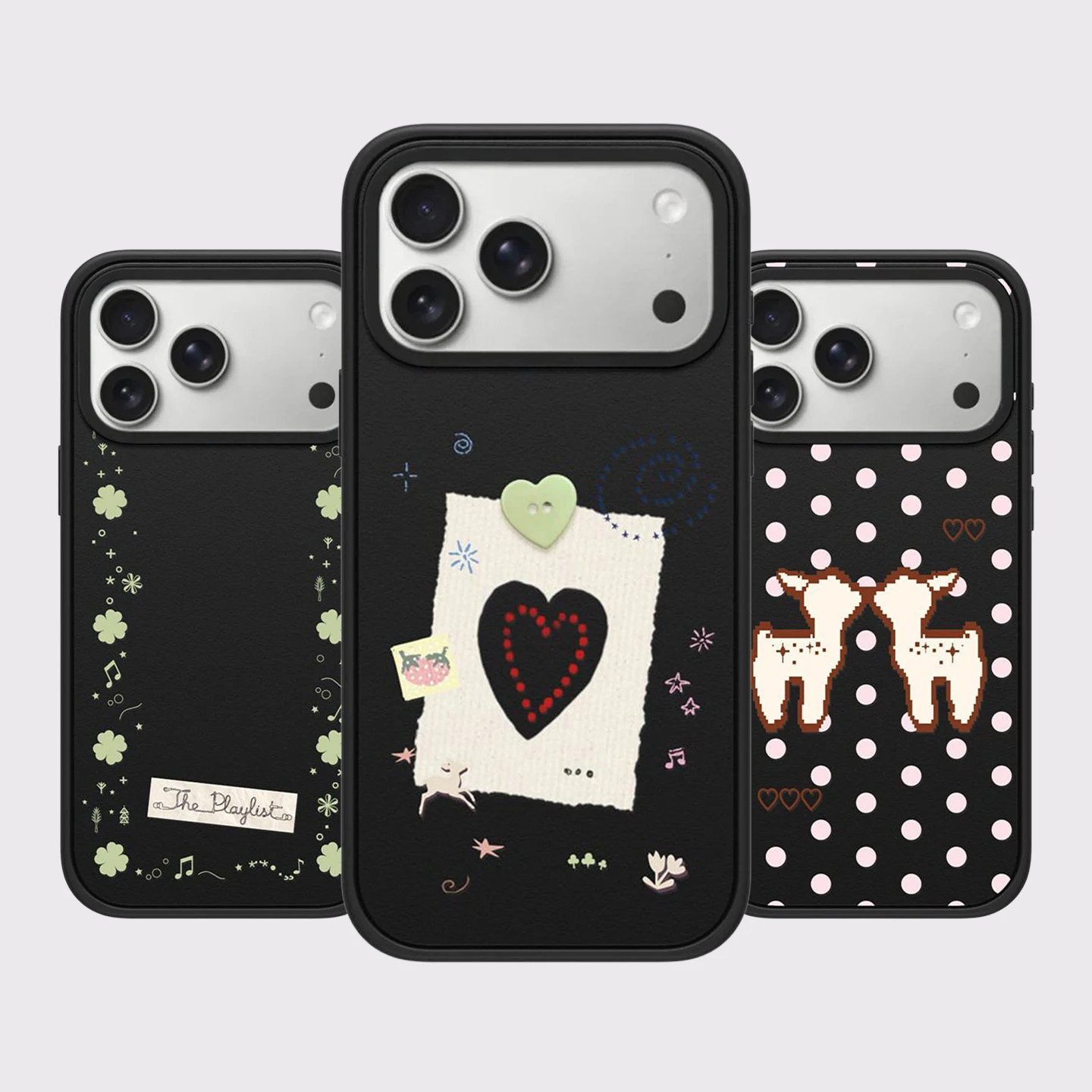 Deer Dots Matte Black Magnetic Phone Case Cover for IPhone 13 14 15 16 17 Pro Max Case