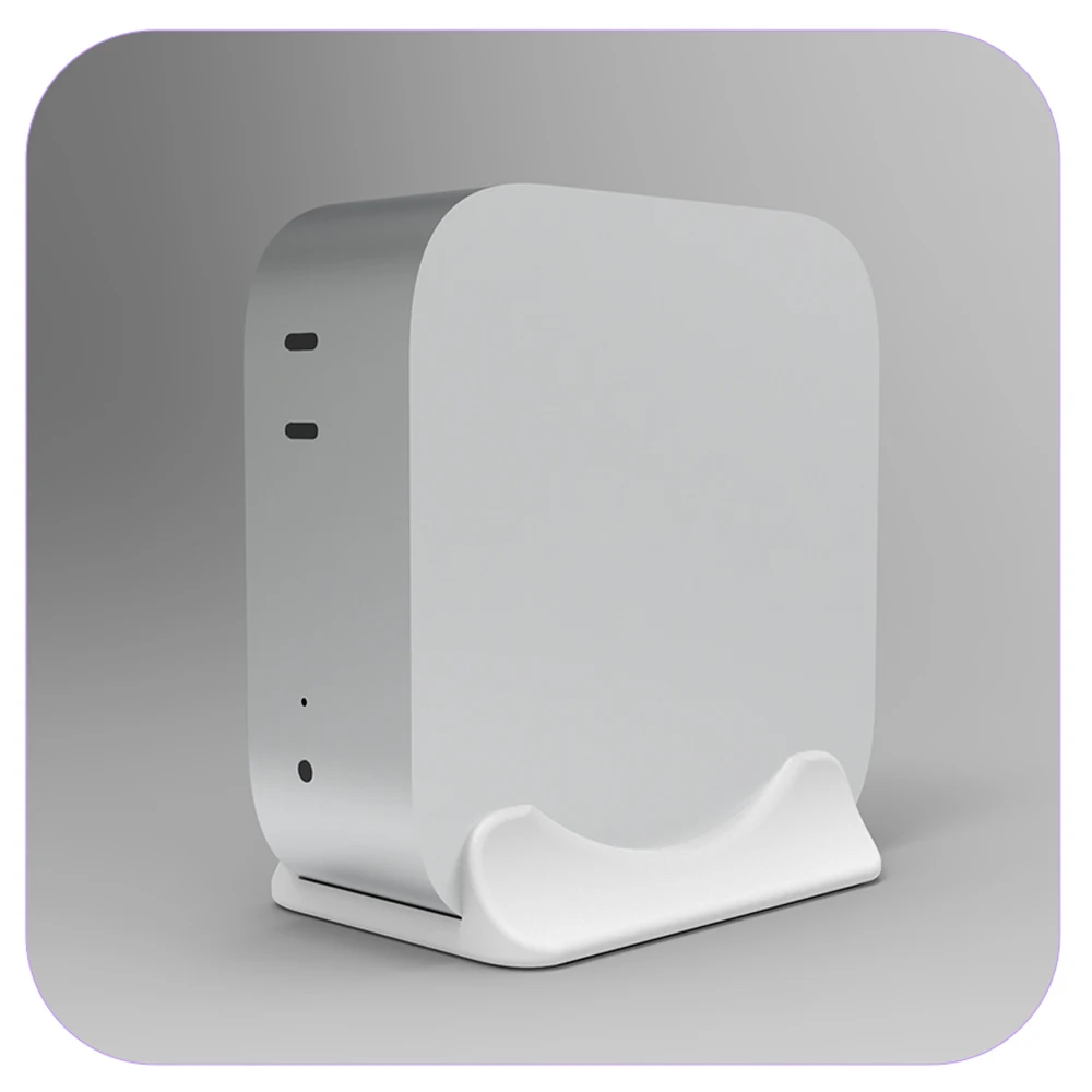 Vertical Stand for Mac Mini M4 Sturdy Anti-Slip Computer Holder Multi-function Designed Specifically for Mac Mini 2024