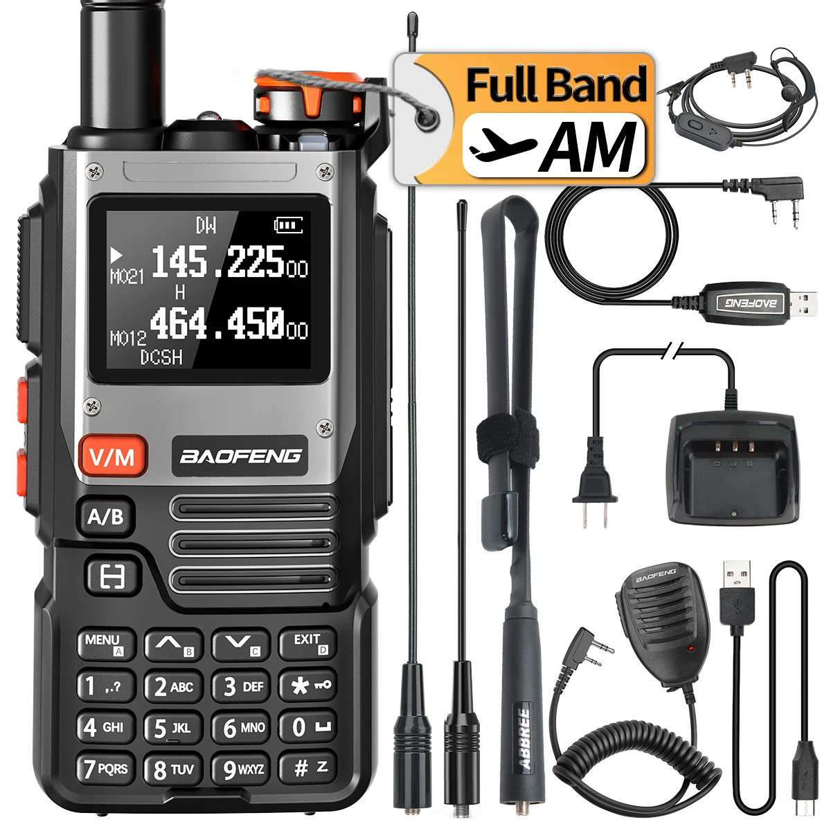 Baofeng UV-K61 Walkie Talkie Air Band VOX FM Radio NoAA  Wireless Copy Frequency TYPE-C Charger UV-5R UV-K6 Two Way Ham Radio