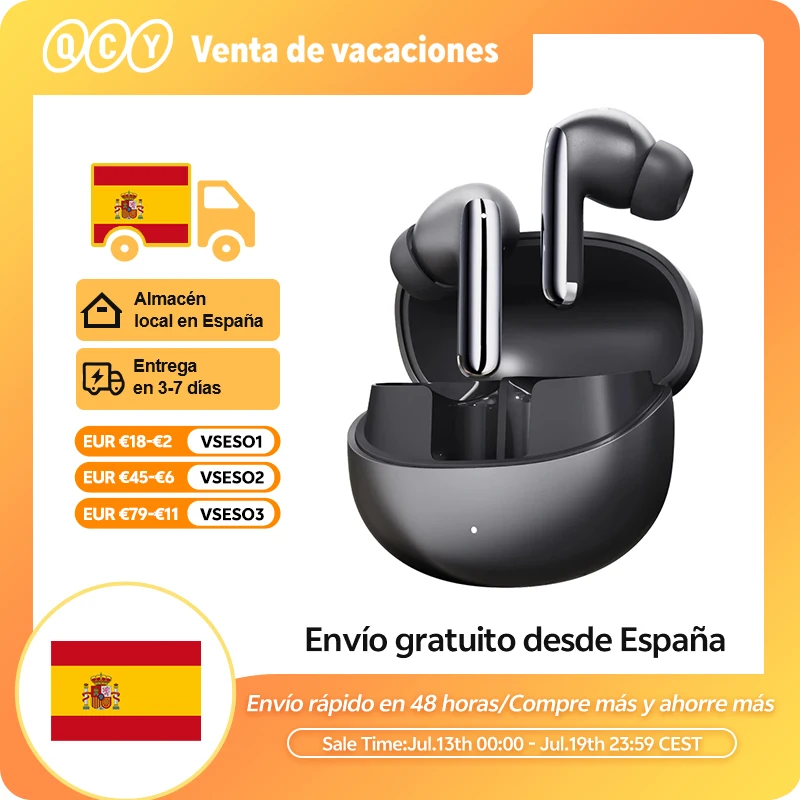 QCY MeloBuds Pro ANC Bluetooth 5,3 auriculares inalámbricos 46dB híbrido ANC alta resolución LDAC auriculares 6 micrófonos 34H detección en la oreja