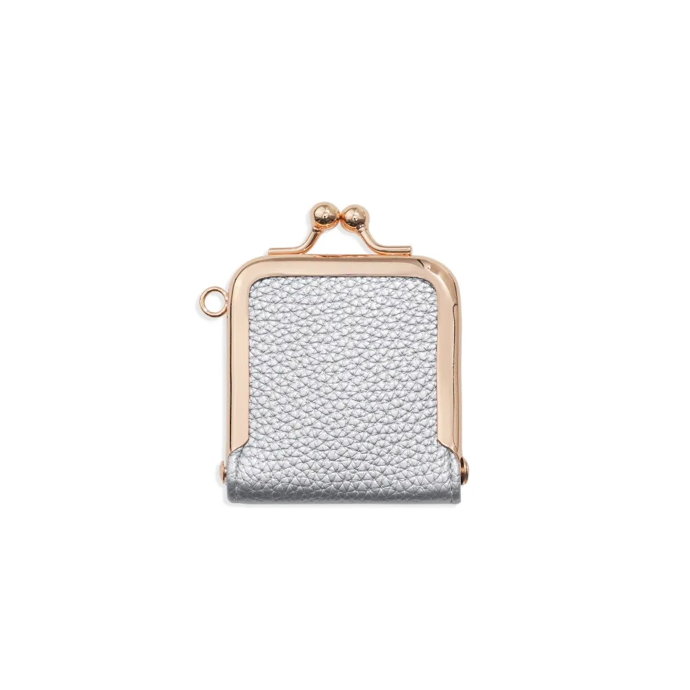 Simple Multicolored Kiss Lock Coin Purse Mini PU Leather Leather Jewelry Bag Square Multifunctional Small Item Bag Earphone