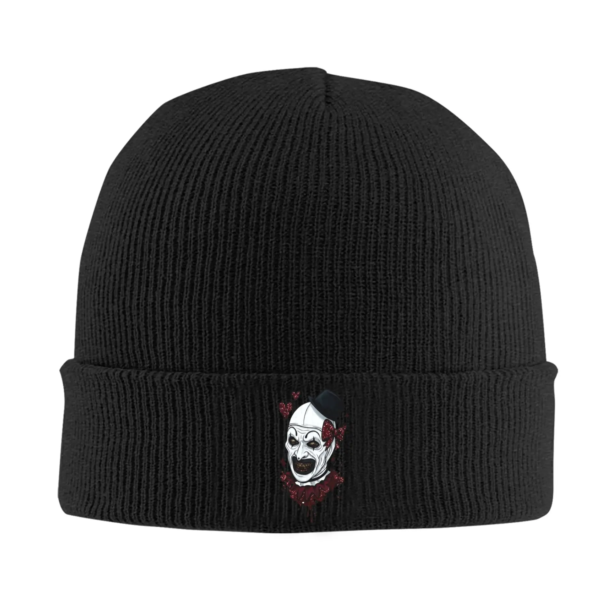 Terrifiers Art The Clown Knitted Caps Women's Men's Beanie Autumn Winter Hat Halloween Warm Cap