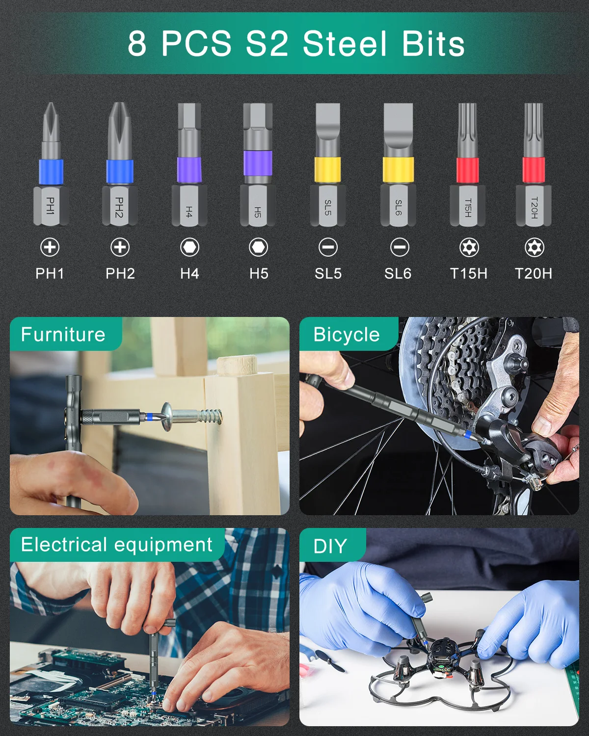 12-in-1 Magnetic Ratchet Screwdriver Set - Portable Mini Repair Kit
