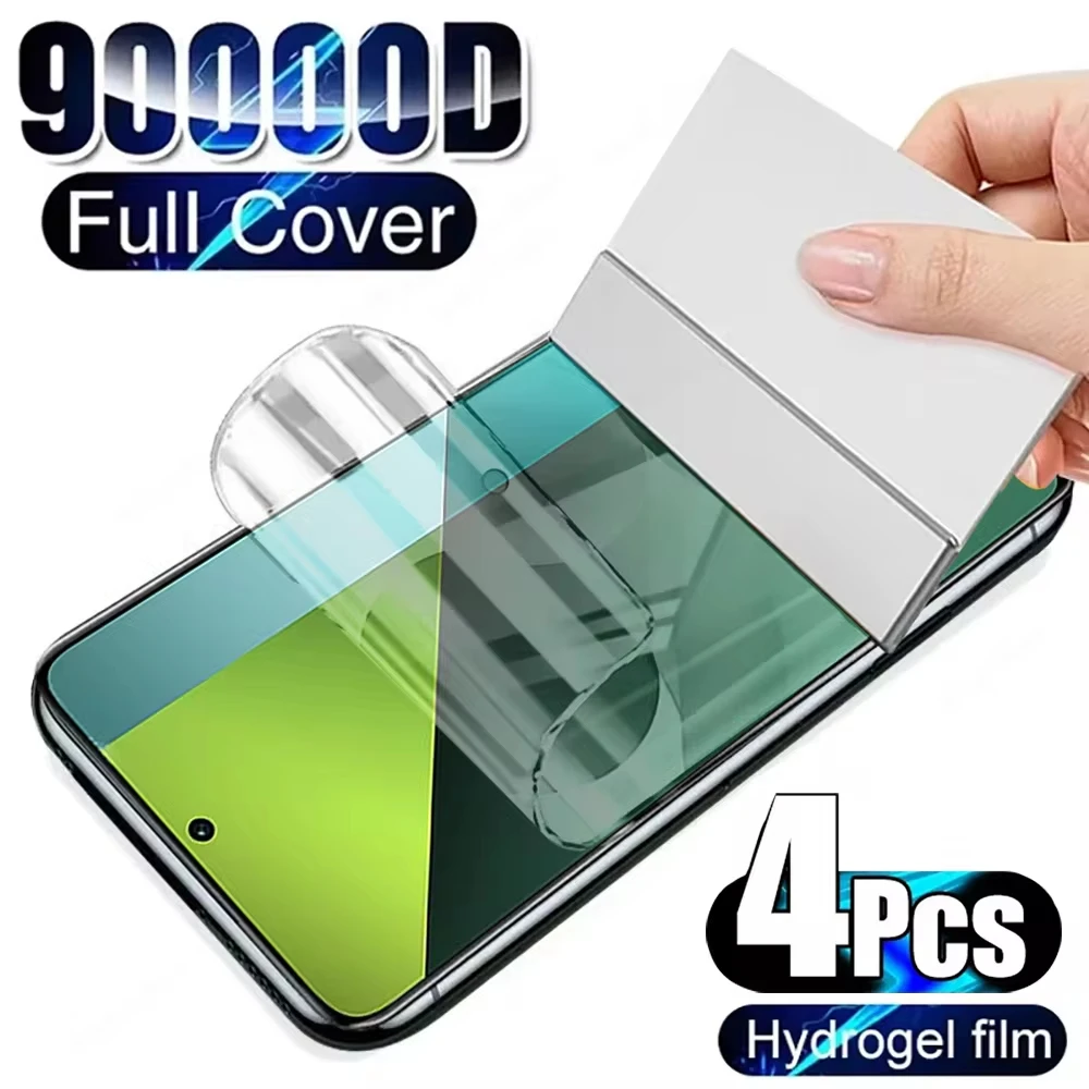 1-4Pcs Full Cover Hydrogel Film For Xiaomi Redmi Note 12 Pro 13 11 11T 10 9 8 8T 9T Pro Note 10 ProMax Screen Protector Hot Sale